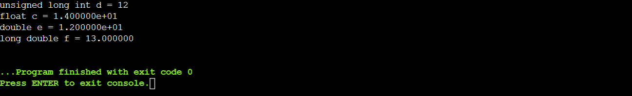 Type promotion in C